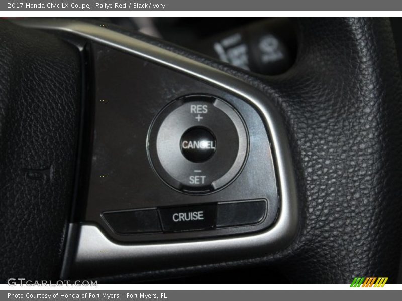 Rallye Red / Black/Ivory 2017 Honda Civic LX Coupe