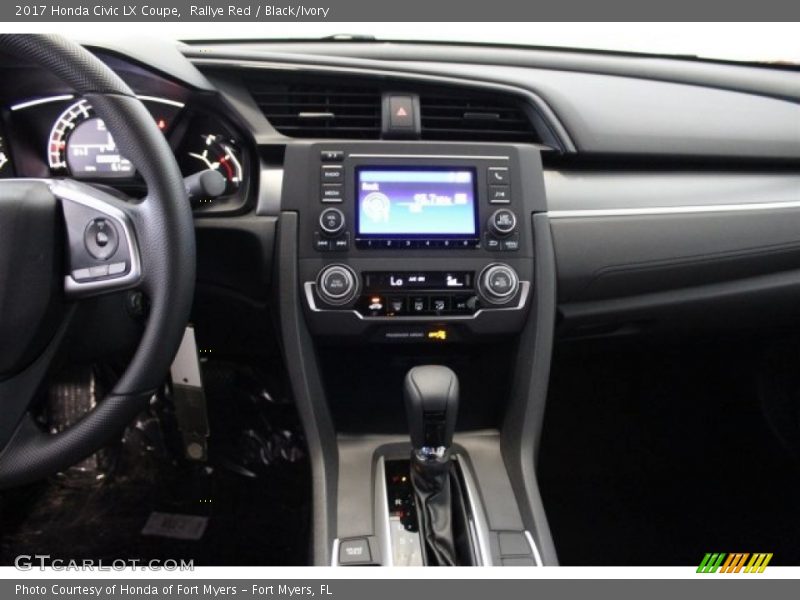Rallye Red / Black/Ivory 2017 Honda Civic LX Coupe