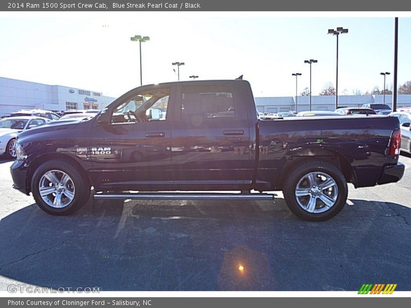 Blue Streak Pearl Coat / Black 2014 Ram 1500 Sport Crew Cab