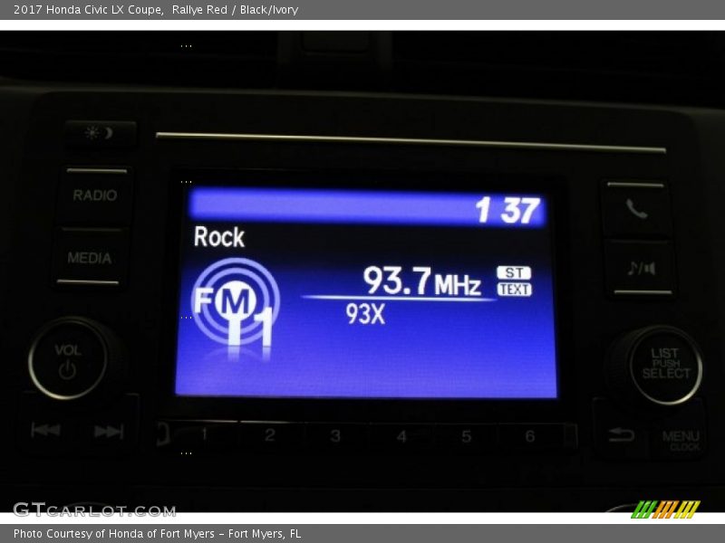Rallye Red / Black/Ivory 2017 Honda Civic LX Coupe