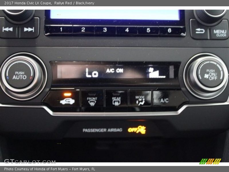 Rallye Red / Black/Ivory 2017 Honda Civic LX Coupe