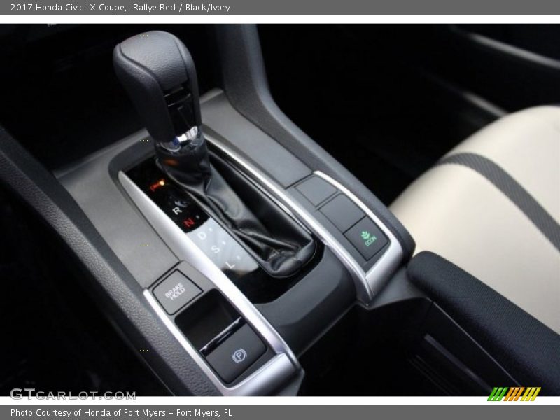 Rallye Red / Black/Ivory 2017 Honda Civic LX Coupe