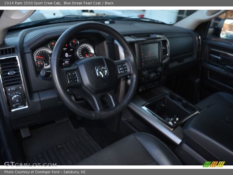 Blue Streak Pearl Coat / Black 2014 Ram 1500 Sport Crew Cab