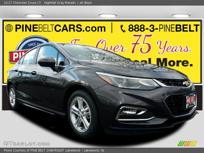 Nightfall Gray Metallic / Jet Black 2017 Chevrolet Cruze LT