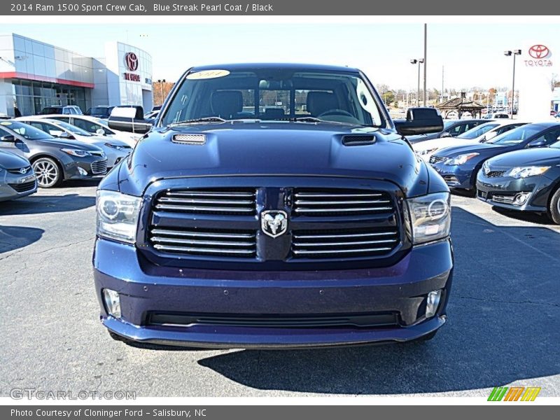 Blue Streak Pearl Coat / Black 2014 Ram 1500 Sport Crew Cab