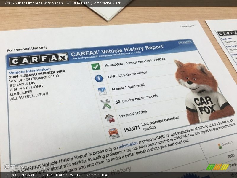 WR Blue Pearl / Anthracite Black 2006 Subaru Impreza WRX Sedan