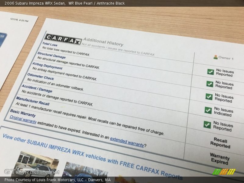 WR Blue Pearl / Anthracite Black 2006 Subaru Impreza WRX Sedan