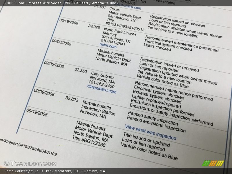 WR Blue Pearl / Anthracite Black 2006 Subaru Impreza WRX Sedan