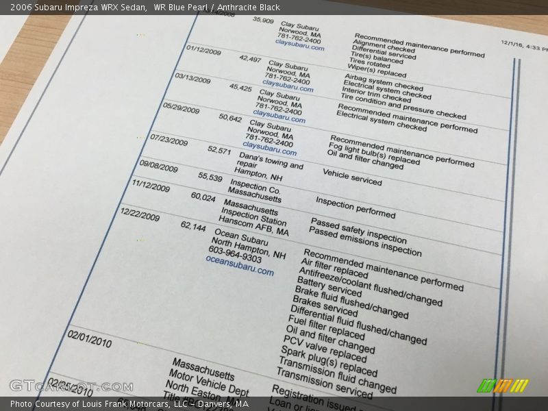 WR Blue Pearl / Anthracite Black 2006 Subaru Impreza WRX Sedan