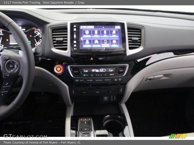 Steel Sapphire Metallic / Gray 2017 Honda Pilot Touring