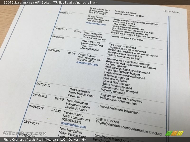 WR Blue Pearl / Anthracite Black 2006 Subaru Impreza WRX Sedan