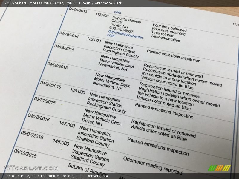 WR Blue Pearl / Anthracite Black 2006 Subaru Impreza WRX Sedan