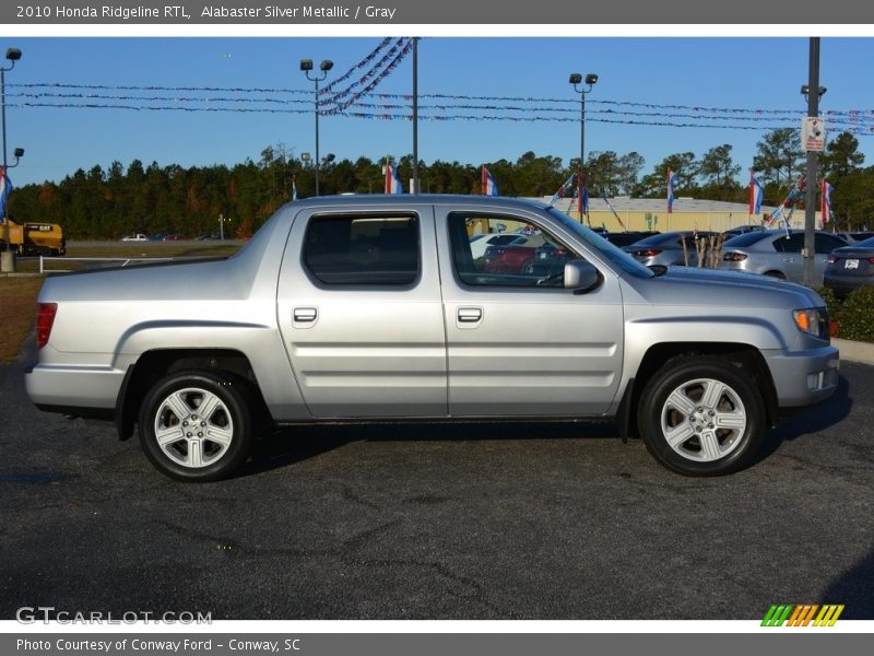 Alabaster Silver Metallic / Gray 2010 Honda Ridgeline RTL