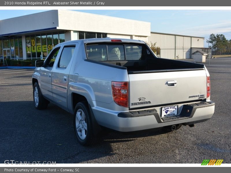 Alabaster Silver Metallic / Gray 2010 Honda Ridgeline RTL