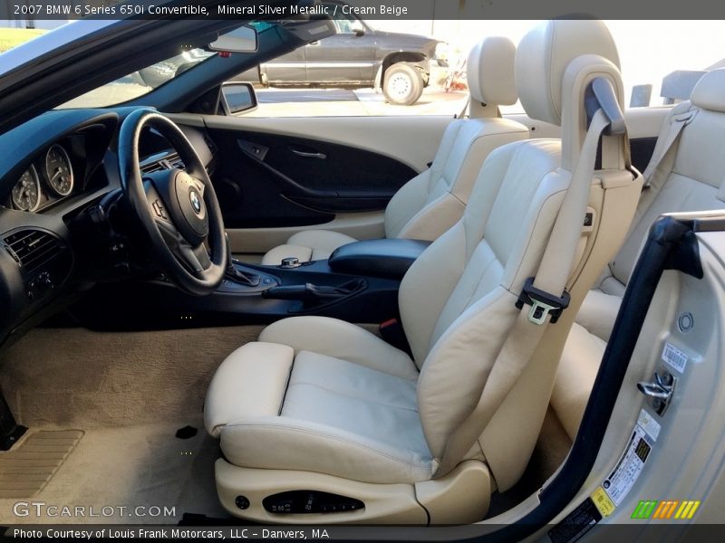 Mineral Silver Metallic / Cream Beige 2007 BMW 6 Series 650i Convertible