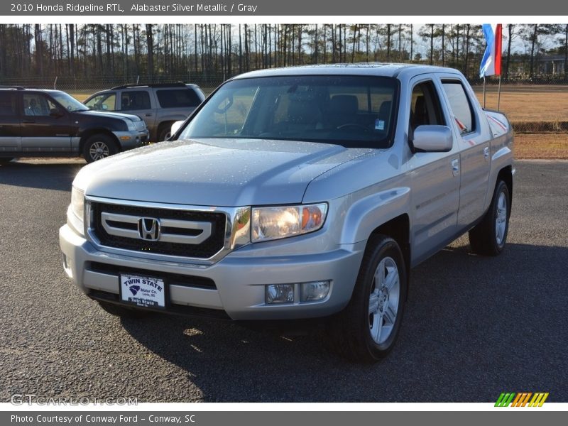 Alabaster Silver Metallic / Gray 2010 Honda Ridgeline RTL