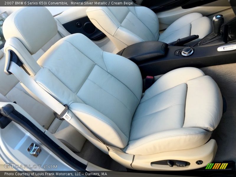 Mineral Silver Metallic / Cream Beige 2007 BMW 6 Series 650i Convertible