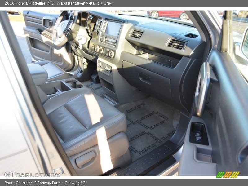 Alabaster Silver Metallic / Gray 2010 Honda Ridgeline RTL
