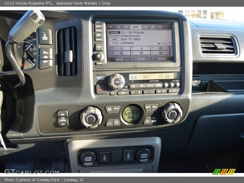Alabaster Silver Metallic / Gray 2010 Honda Ridgeline RTL