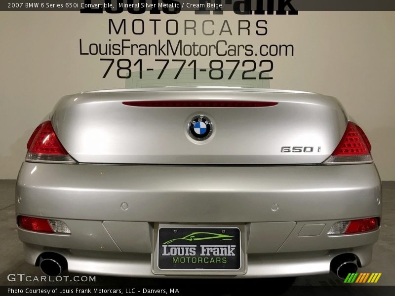 Mineral Silver Metallic / Cream Beige 2007 BMW 6 Series 650i Convertible