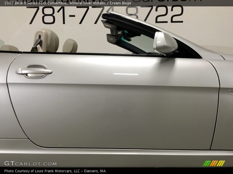 Mineral Silver Metallic / Cream Beige 2007 BMW 6 Series 650i Convertible