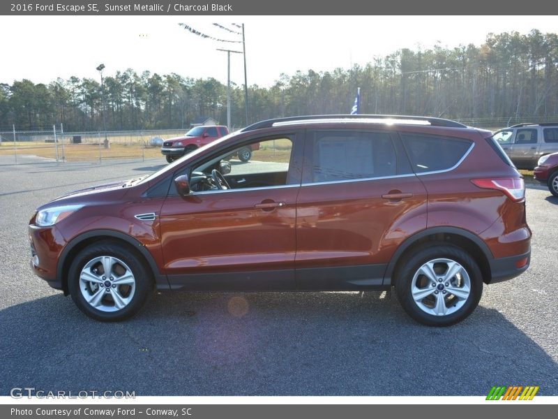Sunset Metallic / Charcoal Black 2016 Ford Escape SE