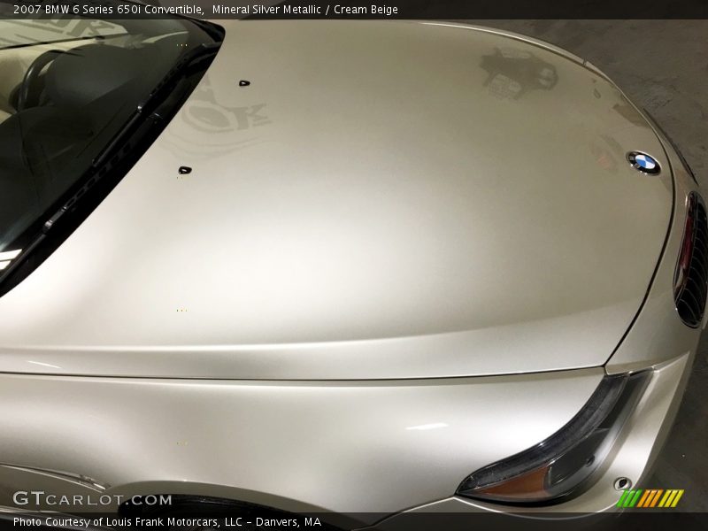 Mineral Silver Metallic / Cream Beige 2007 BMW 6 Series 650i Convertible