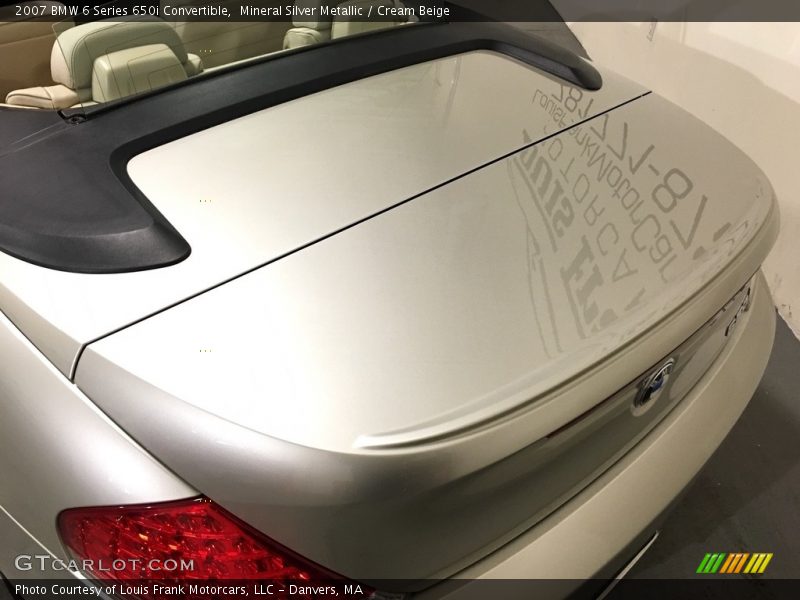 Mineral Silver Metallic / Cream Beige 2007 BMW 6 Series 650i Convertible