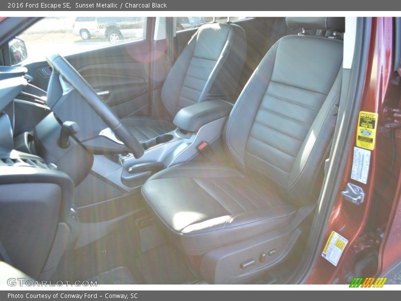 Sunset Metallic / Charcoal Black 2016 Ford Escape SE