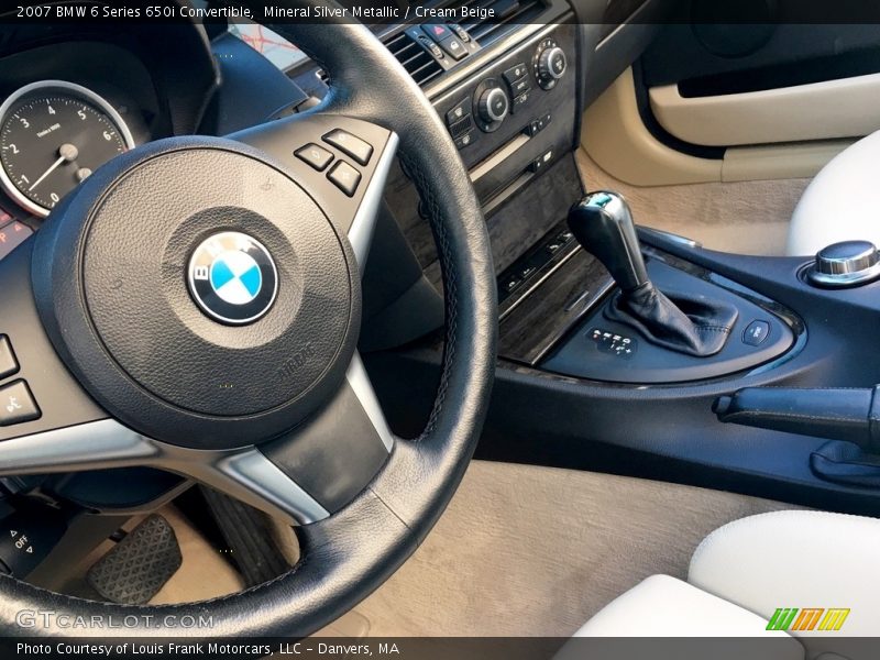 Mineral Silver Metallic / Cream Beige 2007 BMW 6 Series 650i Convertible