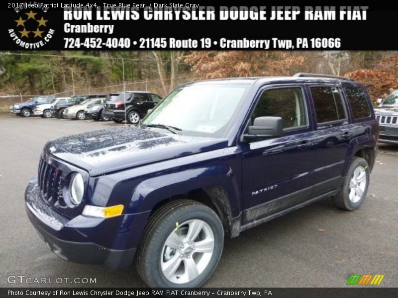 True Blue Pearl / Dark Slate Gray 2017 Jeep Patriot Latitude 4x4