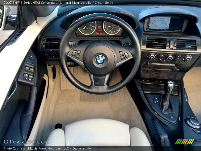 Mineral Silver Metallic / Cream Beige 2007 BMW 6 Series 650i Convertible