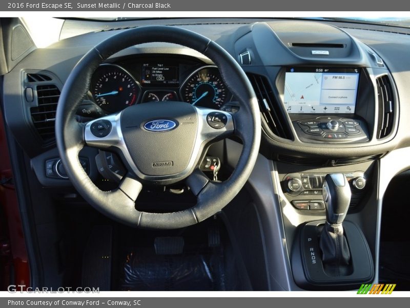 Sunset Metallic / Charcoal Black 2016 Ford Escape SE