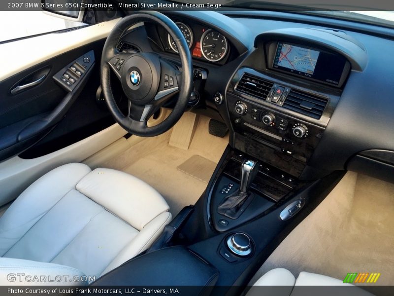 Mineral Silver Metallic / Cream Beige 2007 BMW 6 Series 650i Convertible