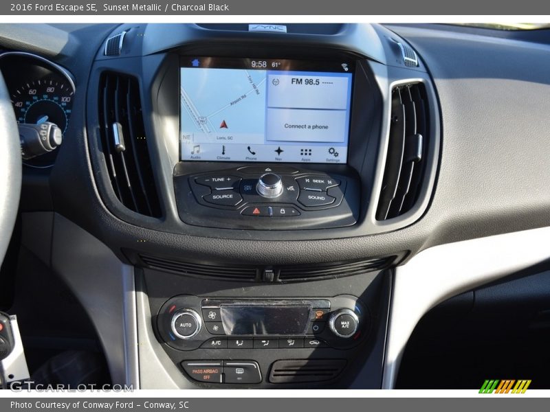 Sunset Metallic / Charcoal Black 2016 Ford Escape SE