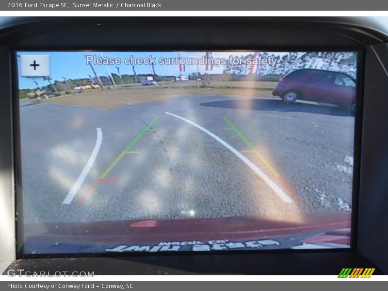 Sunset Metallic / Charcoal Black 2016 Ford Escape SE
