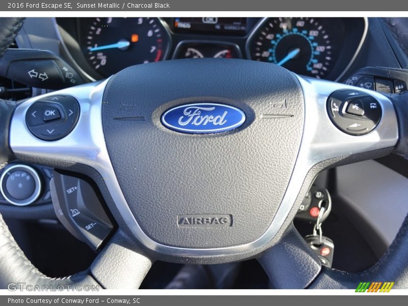 Sunset Metallic / Charcoal Black 2016 Ford Escape SE