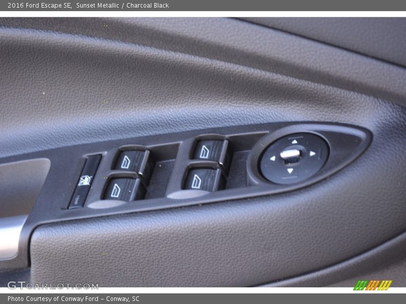 Sunset Metallic / Charcoal Black 2016 Ford Escape SE