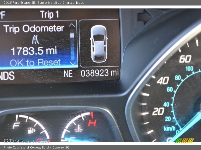 Sunset Metallic / Charcoal Black 2016 Ford Escape SE