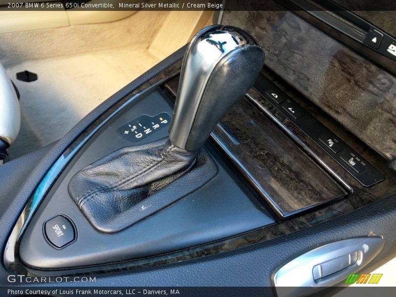 Mineral Silver Metallic / Cream Beige 2007 BMW 6 Series 650i Convertible