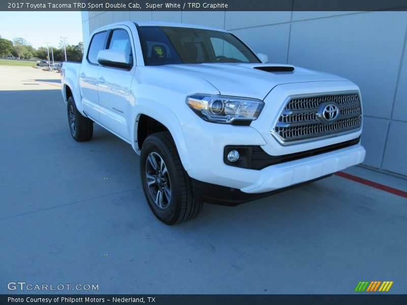 Super White / TRD Graphite 2017 Toyota Tacoma TRD Sport Double Cab