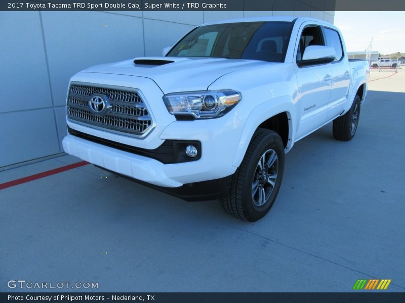 Super White / TRD Graphite 2017 Toyota Tacoma TRD Sport Double Cab