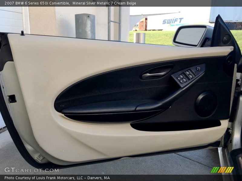 Mineral Silver Metallic / Cream Beige 2007 BMW 6 Series 650i Convertible