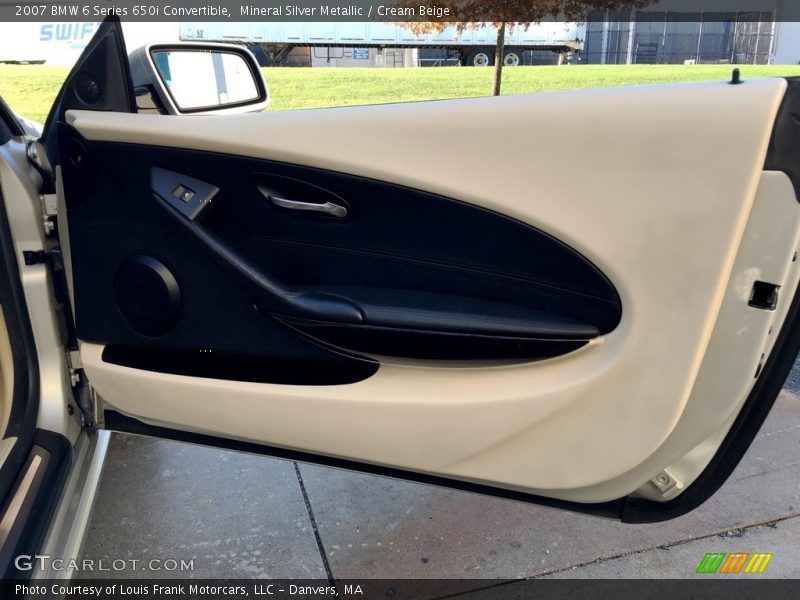 Mineral Silver Metallic / Cream Beige 2007 BMW 6 Series 650i Convertible