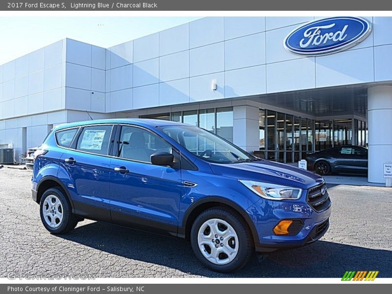 Lightning Blue / Charcoal Black 2017 Ford Escape S