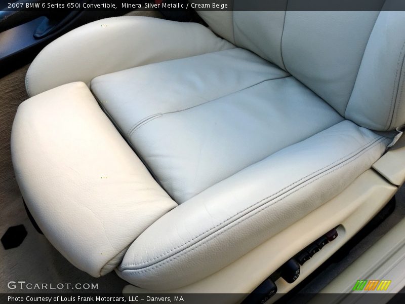 Mineral Silver Metallic / Cream Beige 2007 BMW 6 Series 650i Convertible