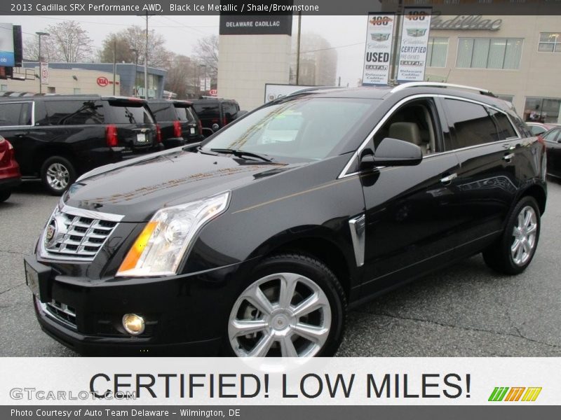 Black Ice Metallic / Shale/Brownstone 2013 Cadillac SRX Performance AWD