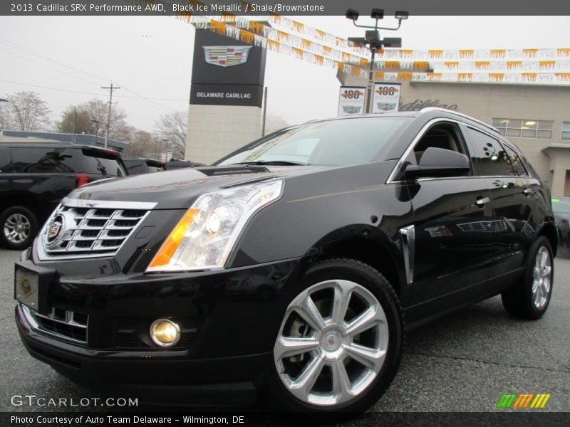 Black Ice Metallic / Shale/Brownstone 2013 Cadillac SRX Performance AWD