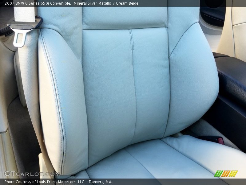 Mineral Silver Metallic / Cream Beige 2007 BMW 6 Series 650i Convertible