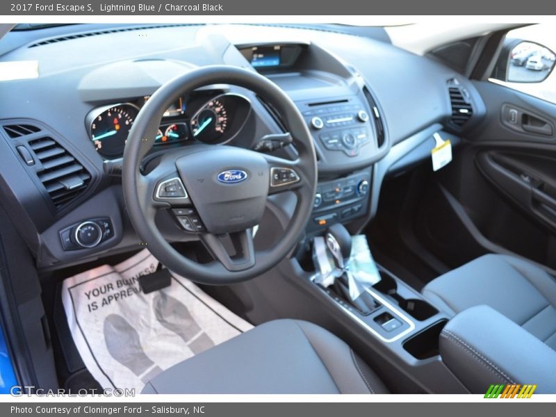 Lightning Blue / Charcoal Black 2017 Ford Escape S